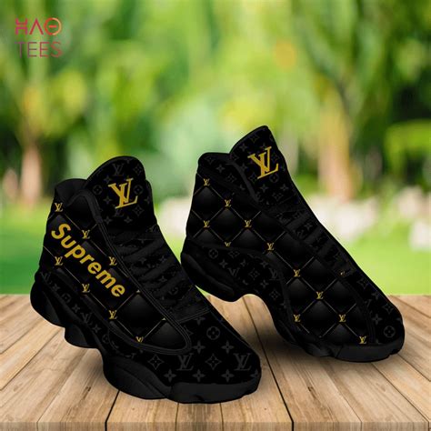 lv supreme shoes black